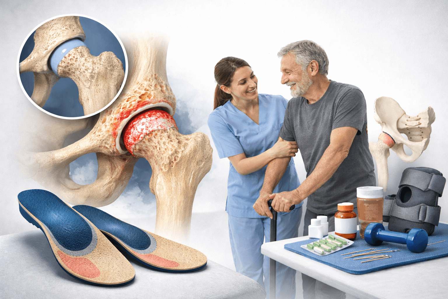 טיפול נכון לשחיקת סחוס במפרק הירך